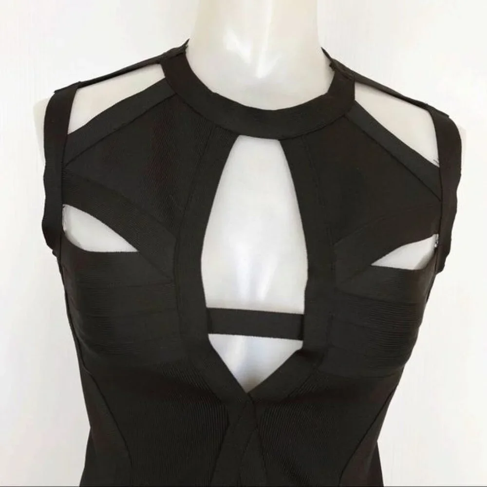 UNIF Godspeed Bandage Cut Out Sheer Maxi Dress size Small - Picture 4 of 13